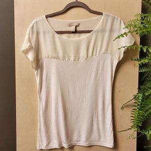 Elegant Banana Republic Top, Off-White, Size Small